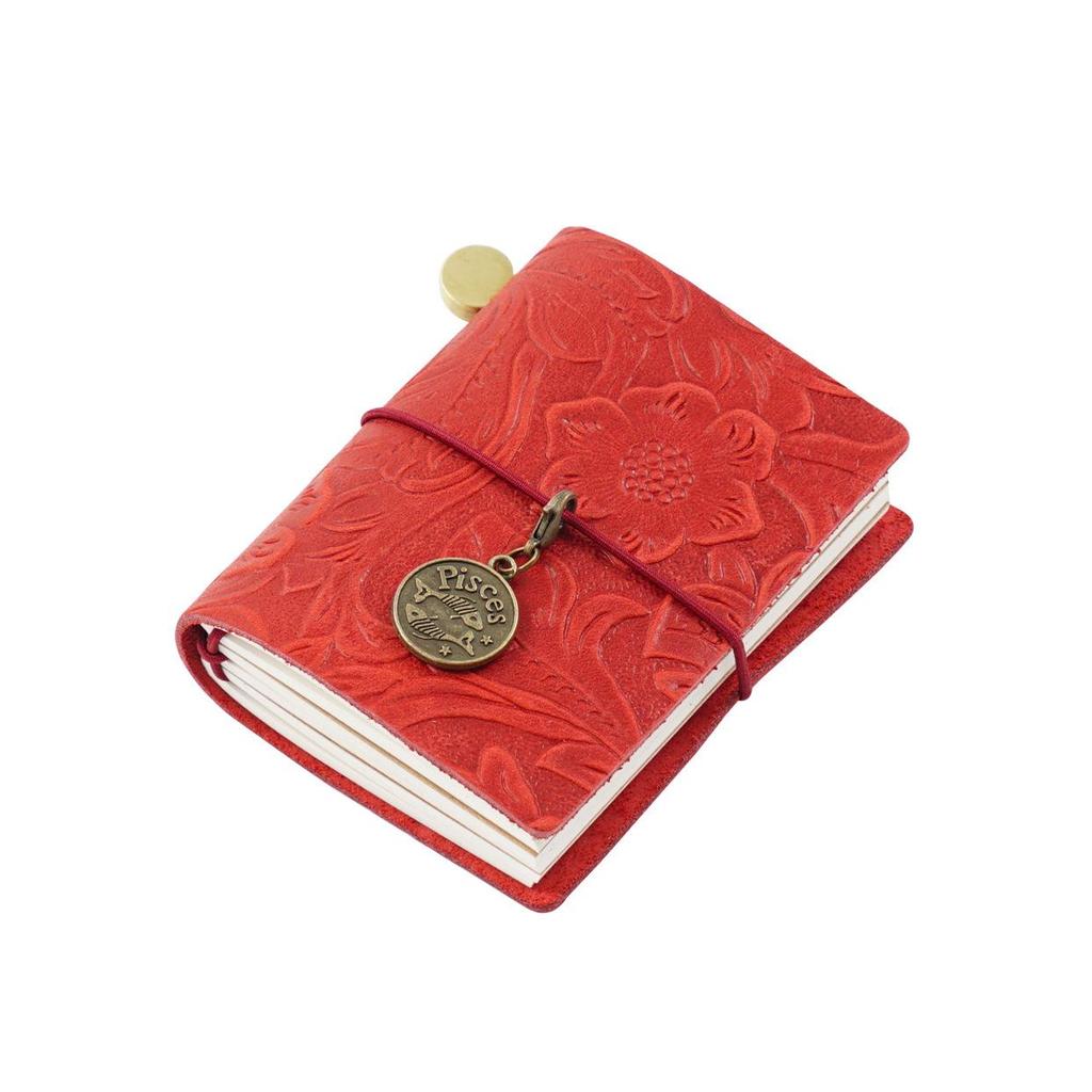 Mini Cross-Border Traveler's Loose-Leaf Cowhide Pocket Journal