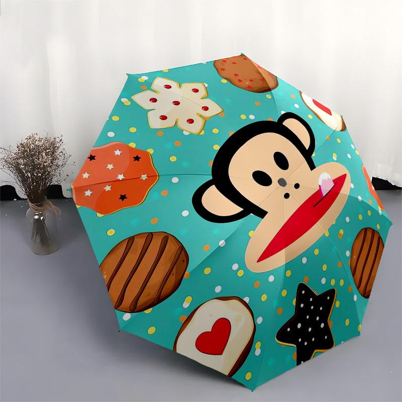 1pc Paul Frank Cookies Collection Umbrella with Plastic Handle,Suitable for All Seasons Home Travel Outdoor UmbrellaM1361