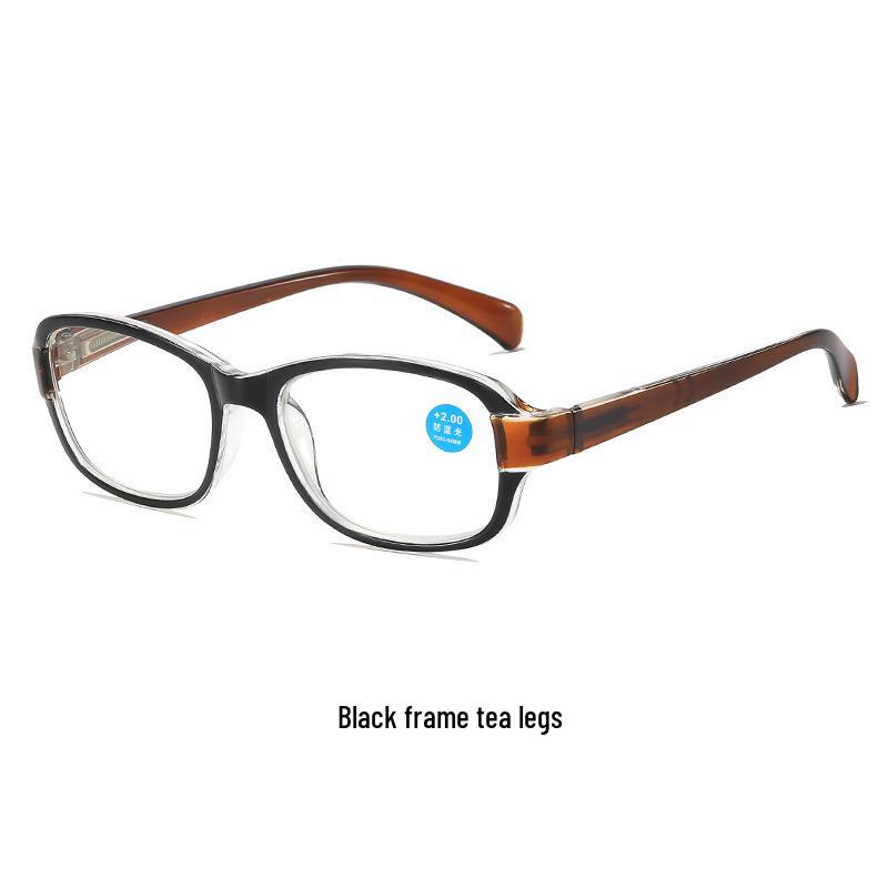 Stylish Anti-Blue Light HD Reading Glasses for Seniors, Ultra-Light Eye Protection, Unisex Flower Design. Anti-Blue Light +350