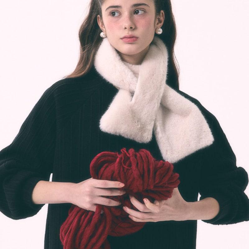 Your name Here Fake fur muffler (4COL) Y4A008