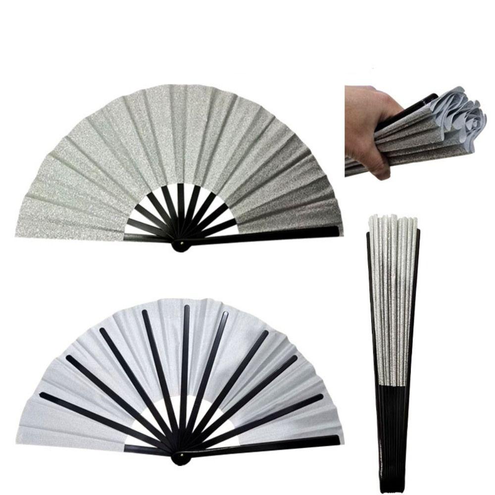 Handheld Performance Dance Fan Glitter Kung Fu Fan Creative Sparkling Folding Fan  Club