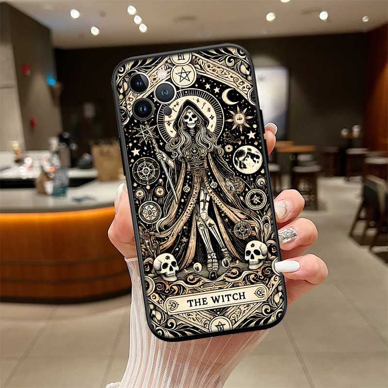 NH48 Witch Divination Tarot Moon Phone Case for OPPO A40 A60 A80 A15 A16 A16K A12 A17 A17K A54 A54S A53 A53S A55 A56 A57 A98 F23
