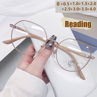 New Fashionable Metal Frame Progressive Multi Focus Far And Near Dual-use High-definition Anti Blue Light Reading Glasses 8067