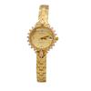 Exquisite Retro Jewelry, High-End Precision 5A Diamond-Encrusted Relief Bracelet, Temperament Quartz Small Gold Watch