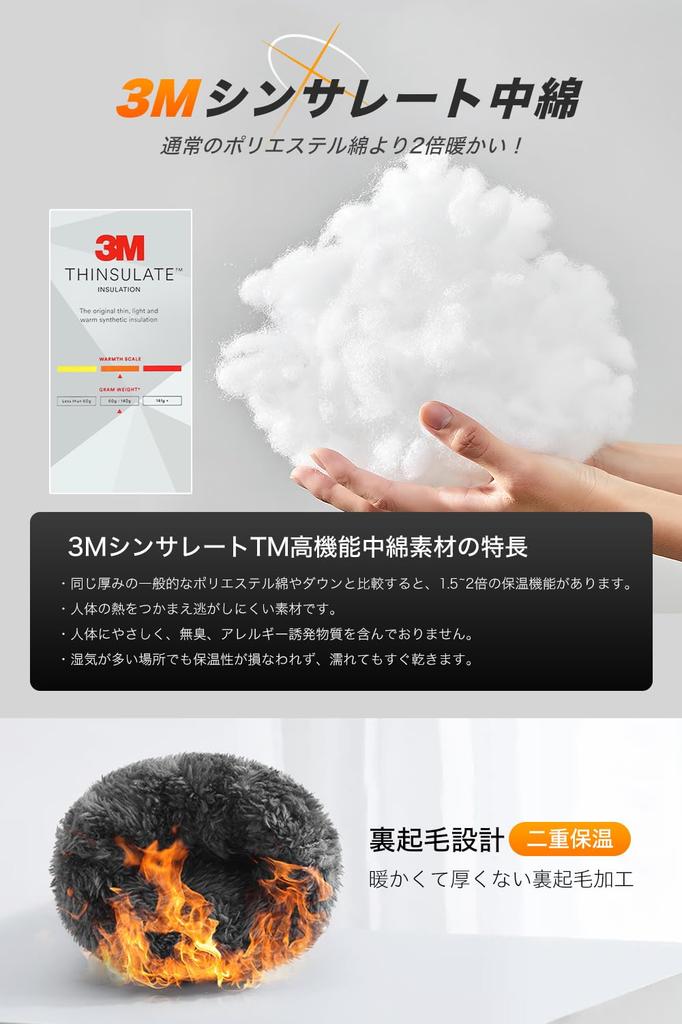 Winter Gloves for Winter Smartphone and 3M Thinsulate Outdoor Gloves with and Ties for and Fishing Size [New 2025, Compatible, Fleece-Lined] Men's