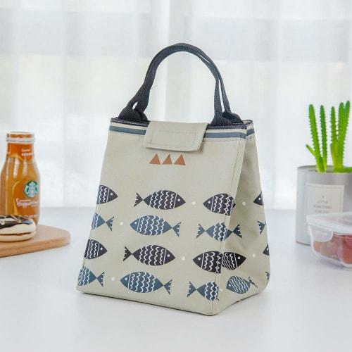 No-brand Lunch Bag, Handbag, Insulated Tote Bag, Mini Tote Bag, Japanese-style, Waterproof, Lightweight, Small To Large, for Commuting, School, Small