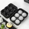 4/6 Grid Silicone Ice Cube and Ball Holder Set - DIY Ice Mold Maker for Whiskey, Cocktails