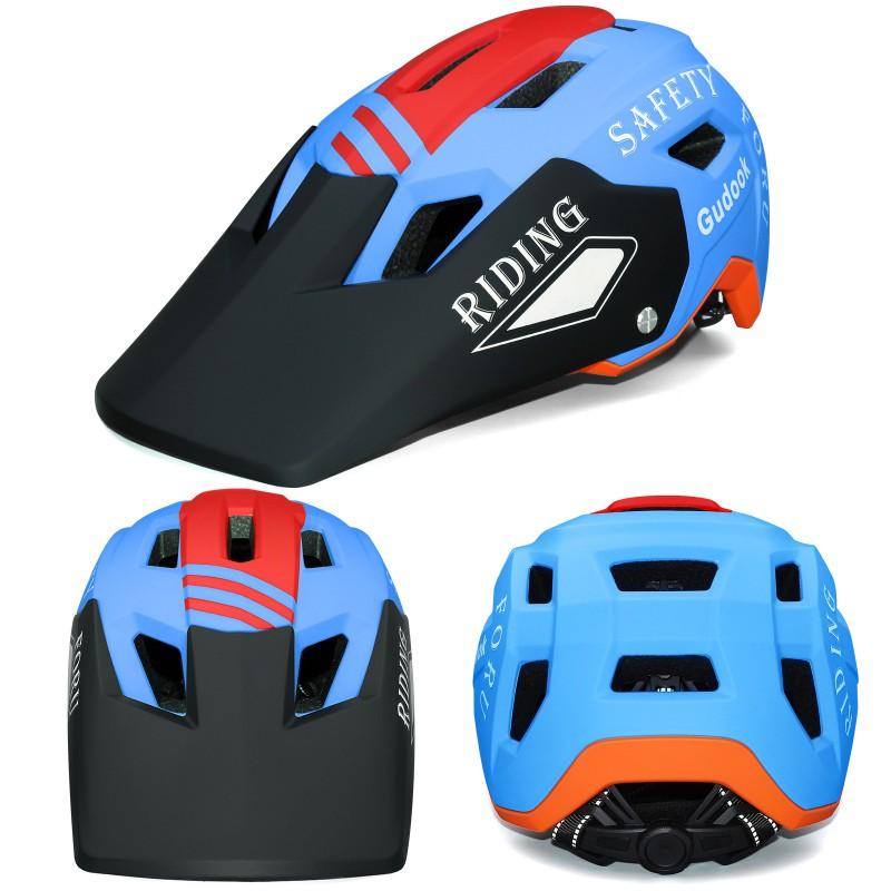 Mountain Bike Helmet With Extended Visor Half Shell Downhill Trail Cycling Unisex Adult PC EPS Safety Gear