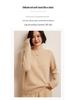 Versatile Cashmere Sweater: Women's Long Sleeve, Round Neck, Comfortable, Loose Fit, Solid Color, Lazy Knit for Autumn and Winter.