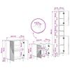 3 Piece Bathroom Cabinet Set HAARLEM Black
