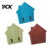 Strong Load Bearing Wood Hooks House Shape Wall Storage Hook, Traceless Adhesive Decorative Wooden Hat And Scarf Rack American Style Hanger