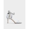 Fashion New Style Summer Ladies Sexy Thin Heel Sandals Women's Fashion Bow High Heels Solid Color Sexy Sandals Yellow Pumps Women Shoes