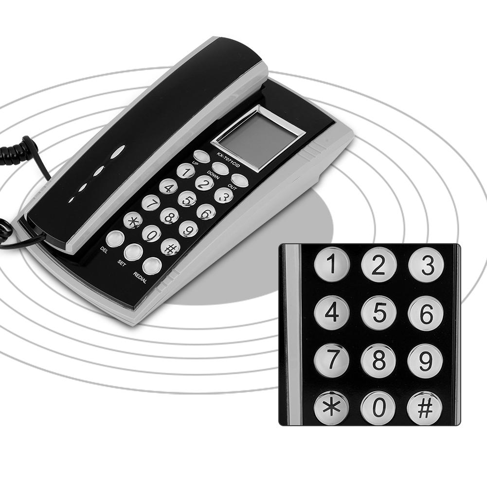 KX T071CID Wired English Telephone Extension with Speaker Voice Recorder RJ45 (6P2C) Black