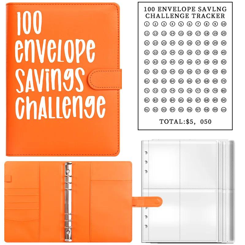 100 Envelope Challenge Binder Save Savings Challenges Loose-Leaf Binder Budget Binder With Cash Envelopes Money Organizer System