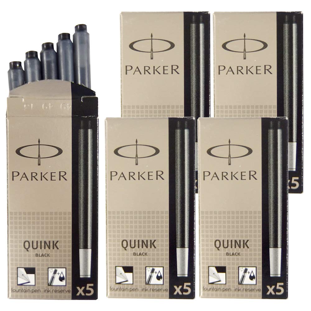 

PARKER картриджні чорнила QUINK чорні набір 5 коробок коробка 5 S1162210 S0116200 (1 штука) чорний
