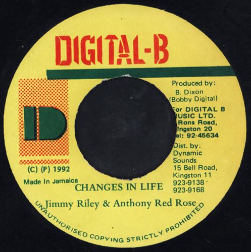 7inch Record JIMMY RILEY & ANTHONY RED ROSE - Changes In Life NONE Digital-B 1992 Jamaica Reggae, Ska & Dub Used