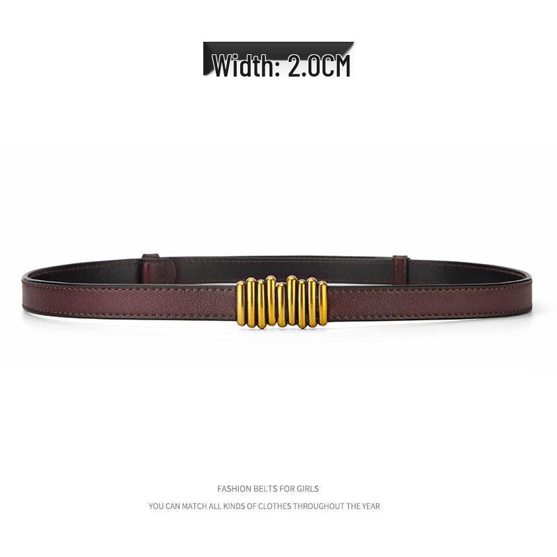 

Женский винтажный ремень с пряжкой-штифтом из натуральной кожи, модный пояс 55-95cm