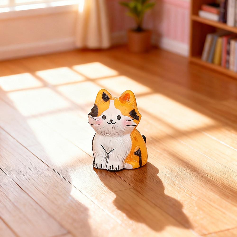 5Pcs/set Cartoon Cat Animal Miniatures Resin Ornaments Fairy Garden Decoration Micro Landscape