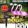 1/3Pcs Solar LED Light Flamingo Lawn Light Garden Light Outdoor Waterproof Pink Flamingo Lights Landscape Lighting Garden Decor