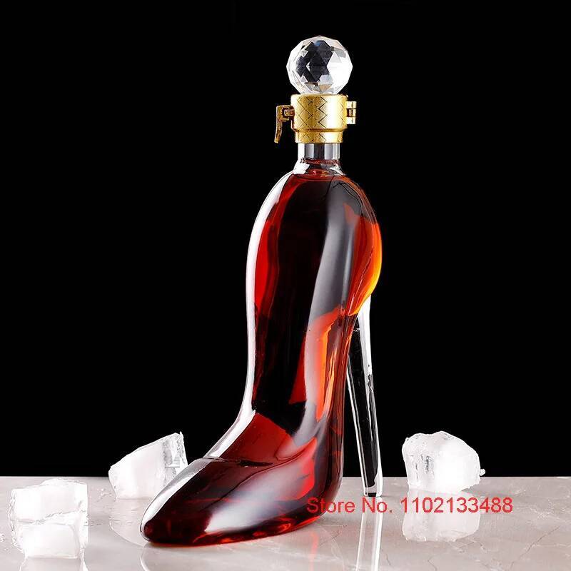 Sexy Female High Heels Crystal Liquor Bottle Drinking Accessories Wine Gift Decanter Whisky Bottle Whiskey Decanter Dropshipping
