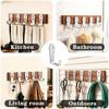 Stainless Steel Wall Hooks Heavy Duty Coat Key Holder For Home Garage Office Silver 8/10pcs