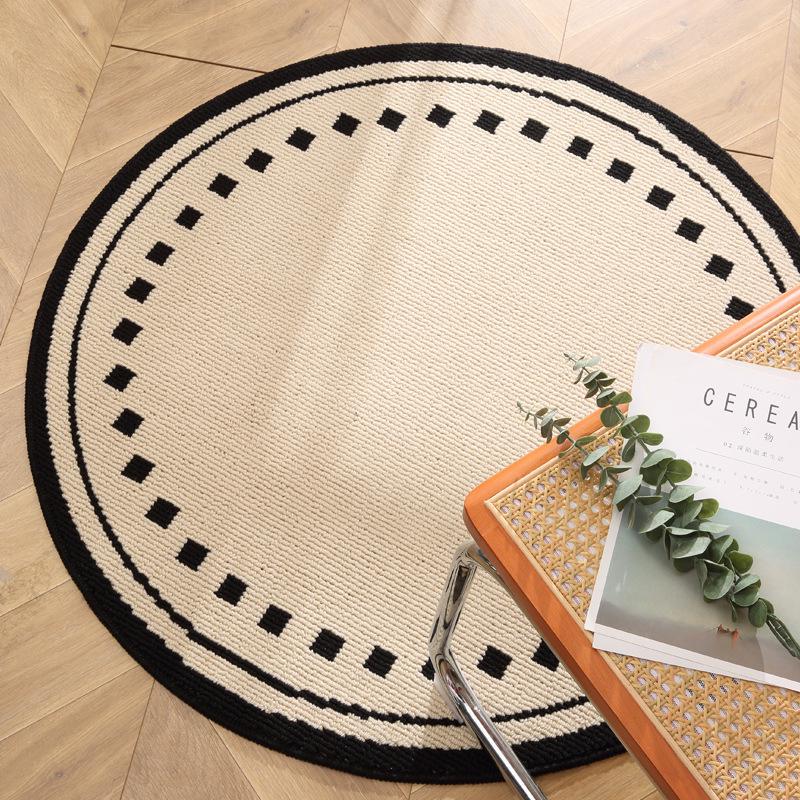 Thickened Non-slip Round Rug for Coffee Table, Bedroom, or Study Chair - Dustproof Floor Mat