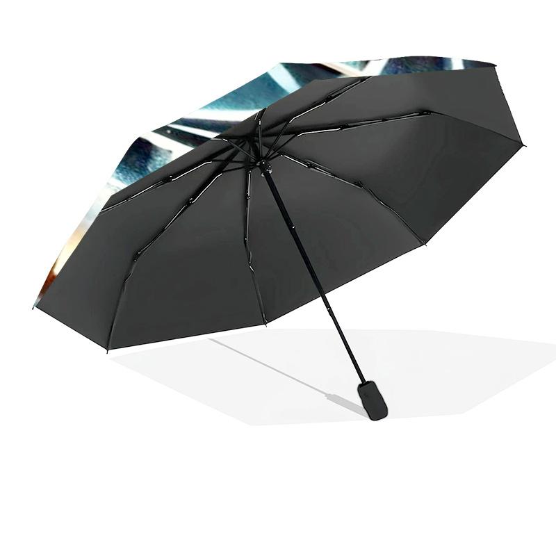 Automatyczny parasol z nadrukiem City Football Club, 8-żebrowy, do podróży, na kemping, parasol codzienny, niezbędny prezent dla rodziny i przyjaciół