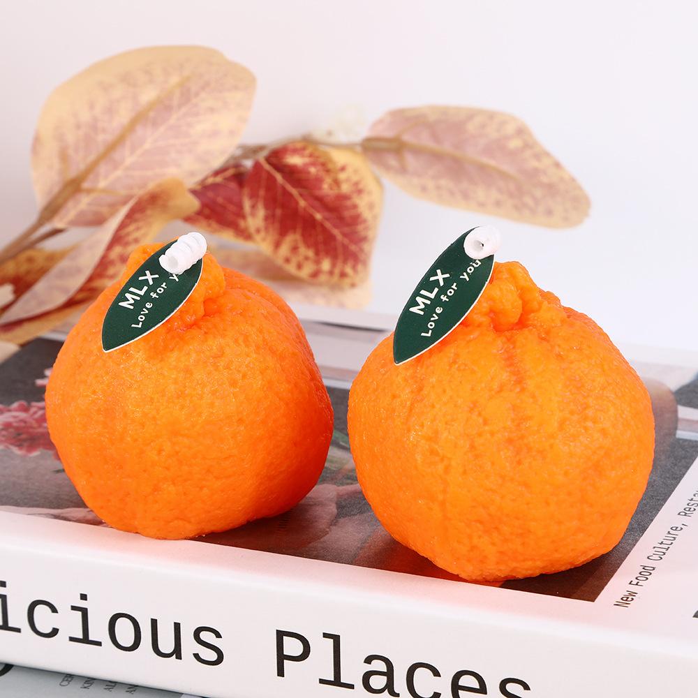 Creative Ugly Orange Scented Candle Fruit Shaped Candle Wedding Souvenir Photo Props Decoration