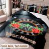 Guns N’ Roses Printed Bedding Set Custom Name Text 1 Duvet Cover 2 Pillowcases For Bedroom