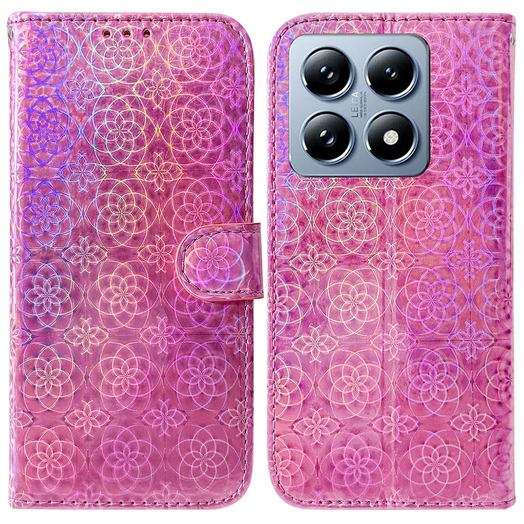 For Xiaomi 14T Pro Stand Case Dazzling Flower Leather Phone Cover