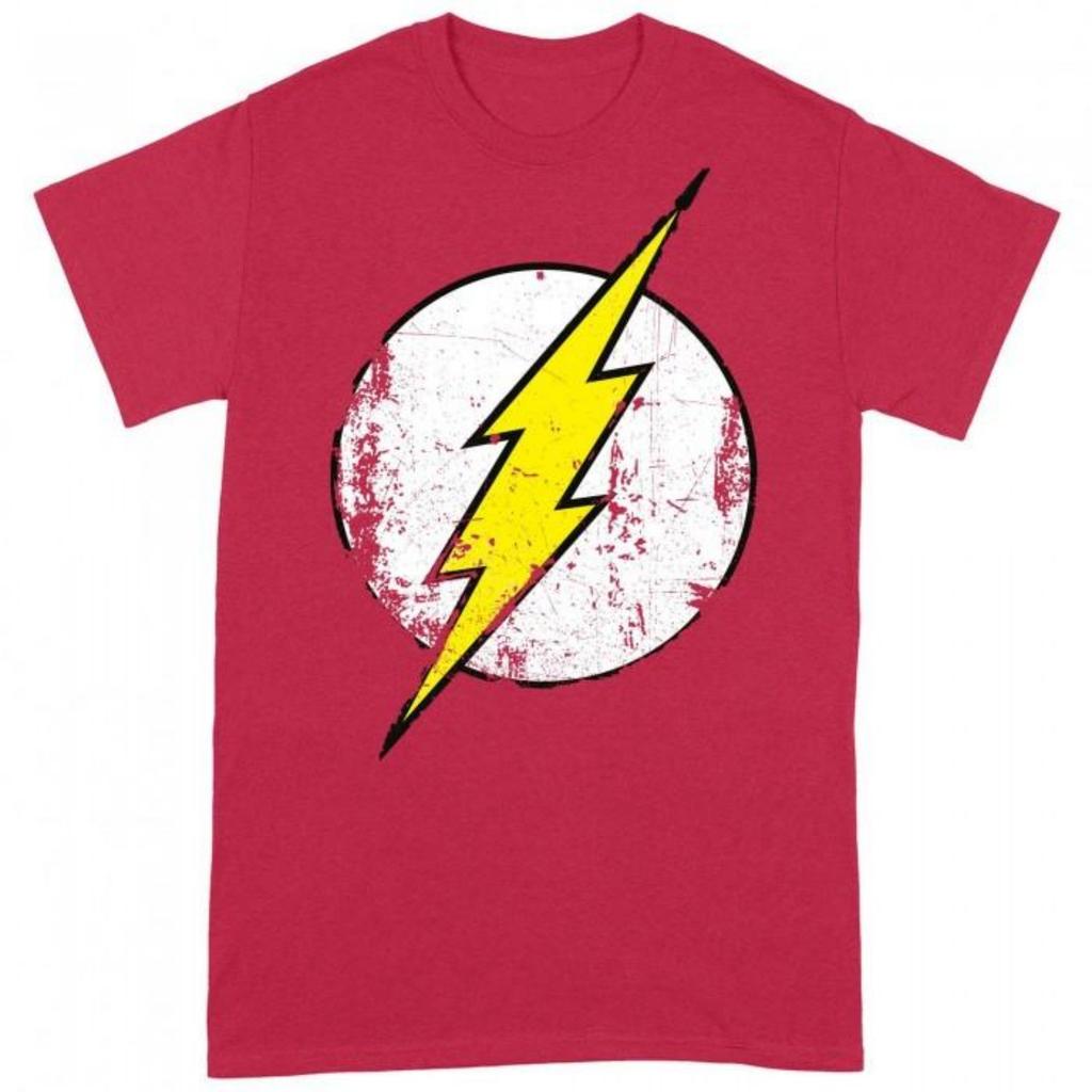 Flash Unisex-Erwachsenen T-Shirt mit Distressed-Logo