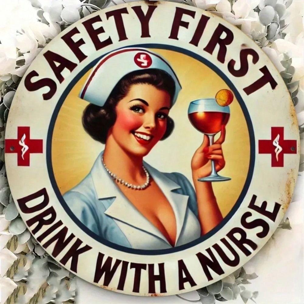 Vintage Metal Tin Sign Retro Wall Art Decor 20x20cm