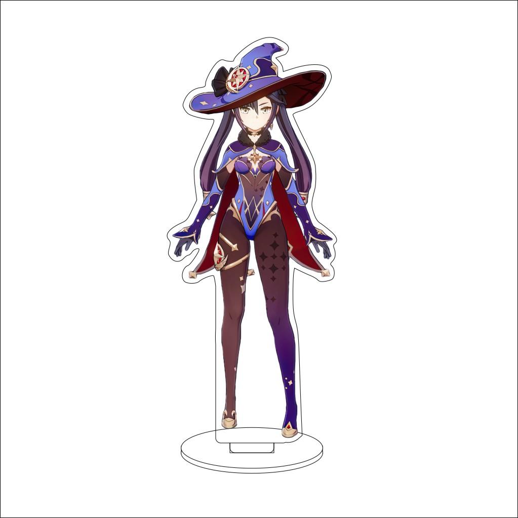 16CM Anime Genshin Impact Cosplay Acrylic Stand Ornaments Aether/Lumine/Paimon/Asmoday/Ronova  Figure Stand Halloween Gift