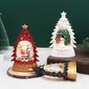 Battery Powered Christmas Wind Lantern Sculpture Water-Filled Santa Claus Desktop Figurine  Home
