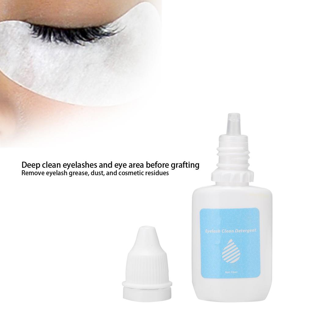 Professional Eyelash Extension Cleanser Dust Makeup Residue Removal Eyelash Shampoo 10ml