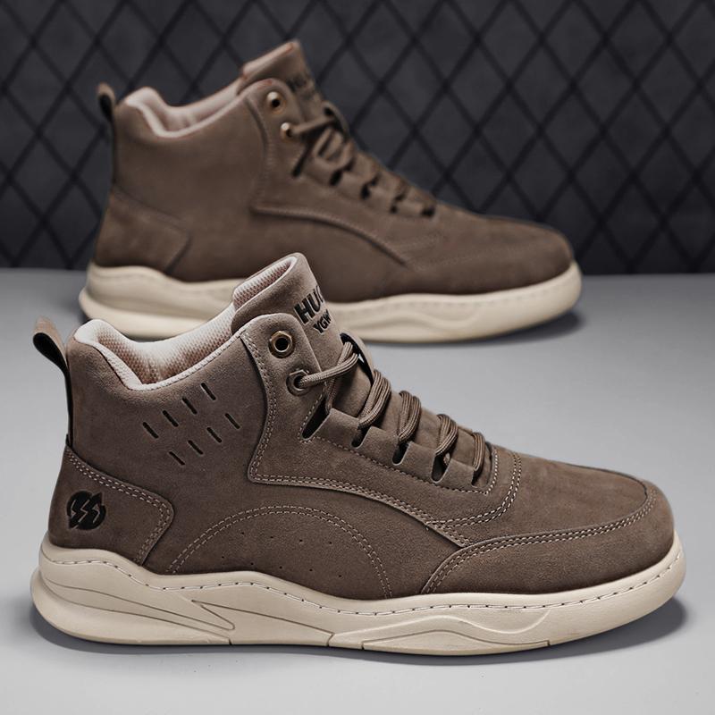 Sneakers Men 2025 New High Top Fashion Flat Retro Soft Sole Anti Slip Outdoor Large Size 38-48 Running Sports Shoes for Man