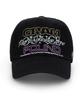 GRAM OUNCE POUND Typo Overlapped 6-Panel Cap Black & Pink