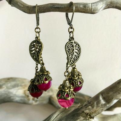 Vintage Ohrhänger im Palaststil für Damen, viktorianische Ohrringe, literarische Ohrringe, elegante und personalisierte Schmuckaccessoires