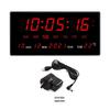 Smart LED Wall Clock with Large Digital Screen, Temperature Display, and Perpetual Calendar