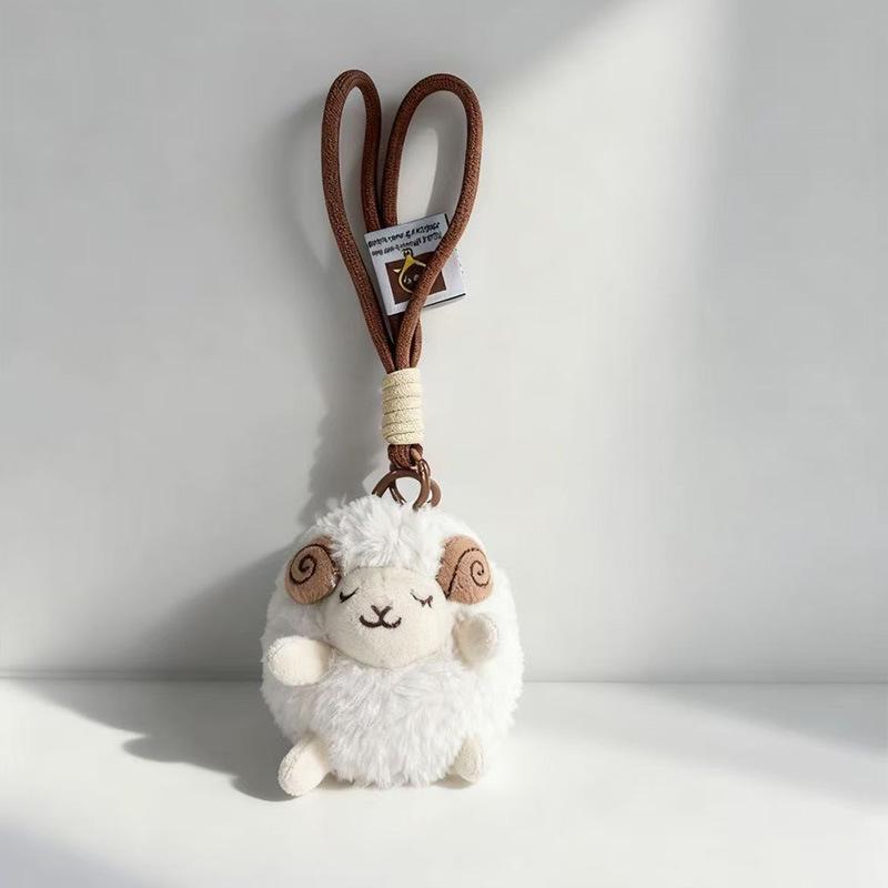 Backpack Decor Sheep Plush Pendant Cute Mini Sheep Plush Pendant Soft Lamb Doll Ornament Keychain For Car Decoration