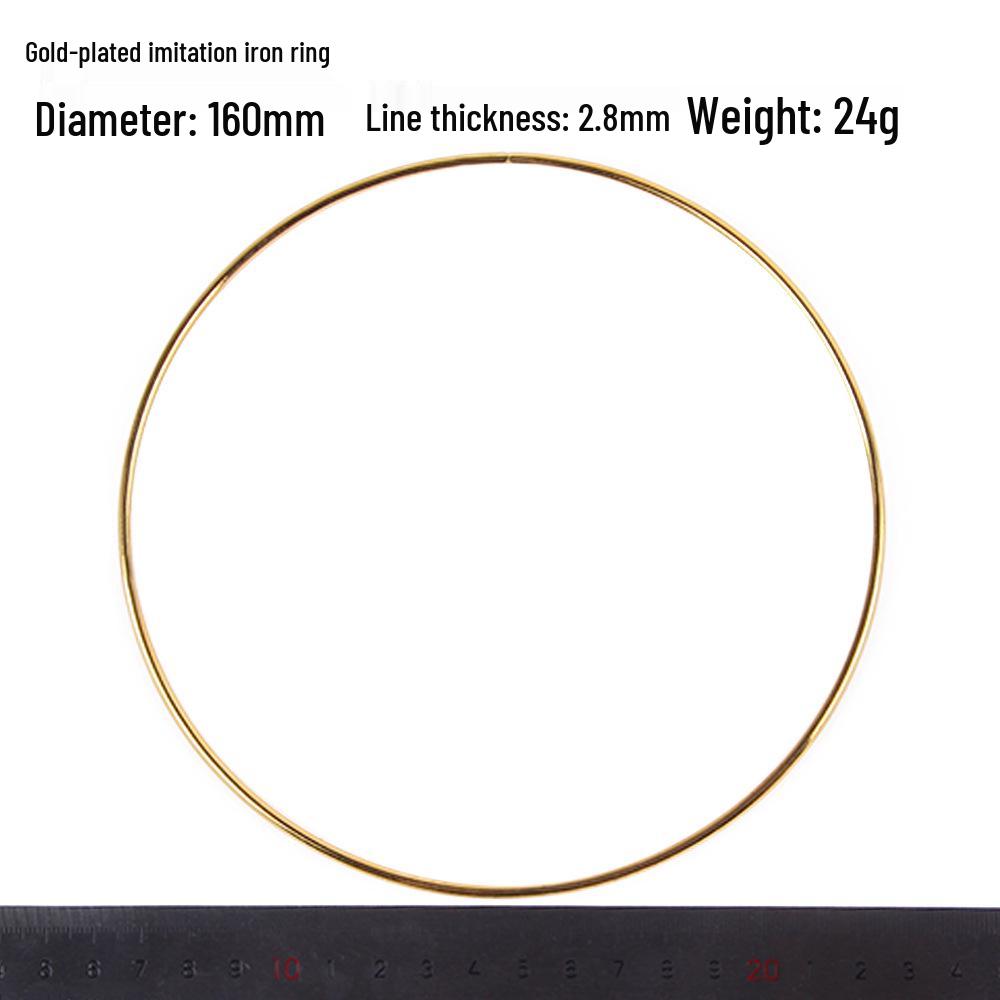 Dream Catcher Gold-Plated Iron and Steel Wire Rings, Various Sizes