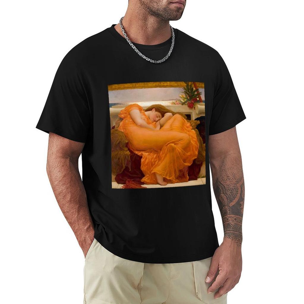 Flaming June Frederic Leighton 1st Baron Leighton TShirt Plus Size Workout Short Sleeve Top