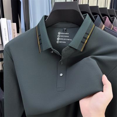 New Spring Autumn Men's Casual Versatile High-End Long Sleeve T-Shirt Comfortable Bottoming Shirt