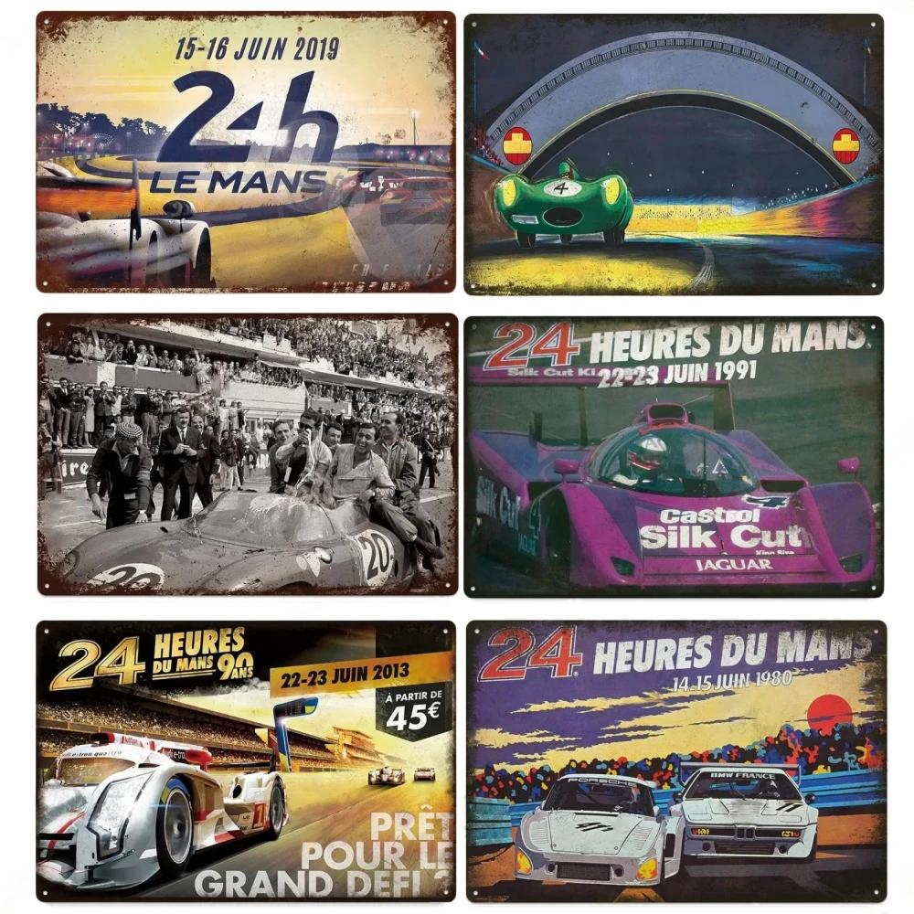 Vintage Racingbana Metallaffischer Skyltar Plåtplatta Metallskylt Bar Klubb Mangrotta Hem Väggdekor