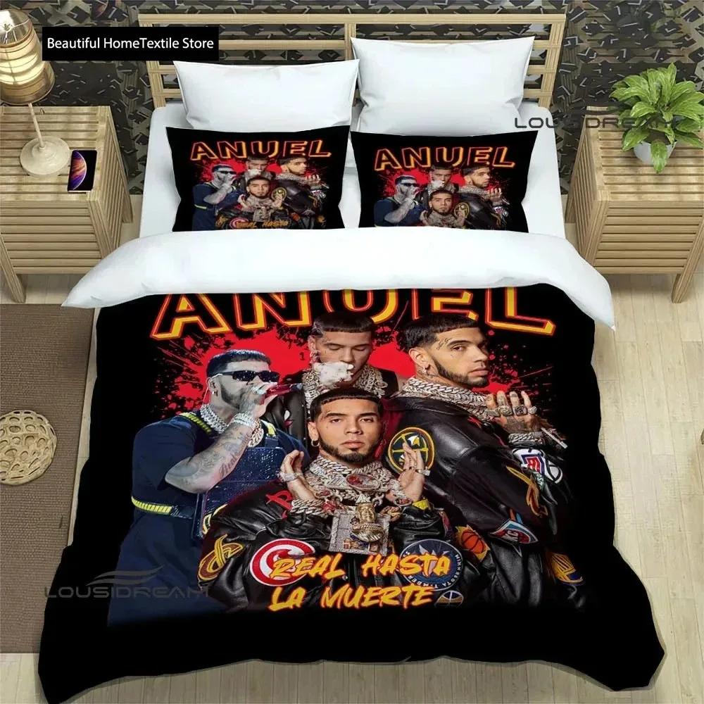 Rapper Anuel AA Printed Bedding Sets Exquisite Bed Supplies Set Duvet Cover Bed Comforter Set Bedding Set Luxury Birthday Gift