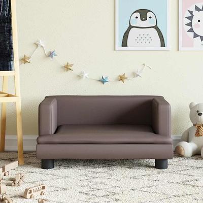 Vidaxl Sofa Dla Dzieci, Brązowa, 60X40X30 Cm, Sztuczna Skóra
