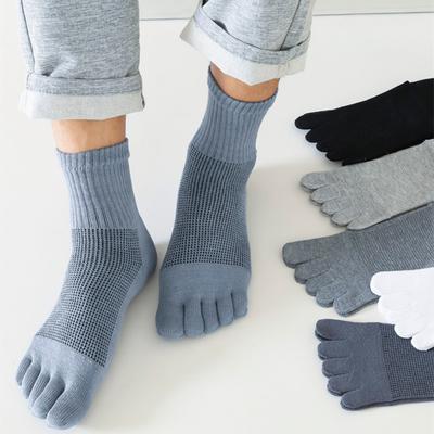 Sommer-Knöchelsocken aus 100 % Baumwolle mit fünf Fingern für Herren, weiches, elastisches, strapazierfähiges Mesh, atmungsaktives Deodorant, Füßlinge mit Zehen