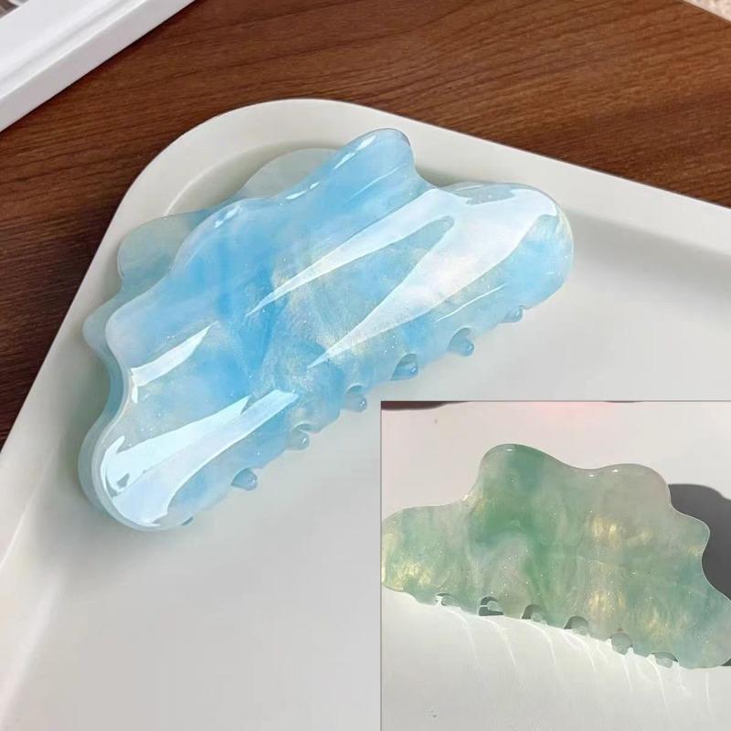 Акриловый Зажим-облачко Сменяющий Цвет Высококлассное Ощущение Маленький Свежий и Изящный Элегантный Зажим для Хвоста Личность Элегантная Заколка Женская