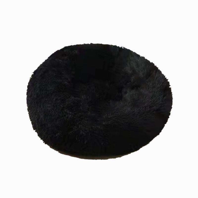 Round Long-Haired Pet Bed - PV Velvet Bed for Dogs & Cats