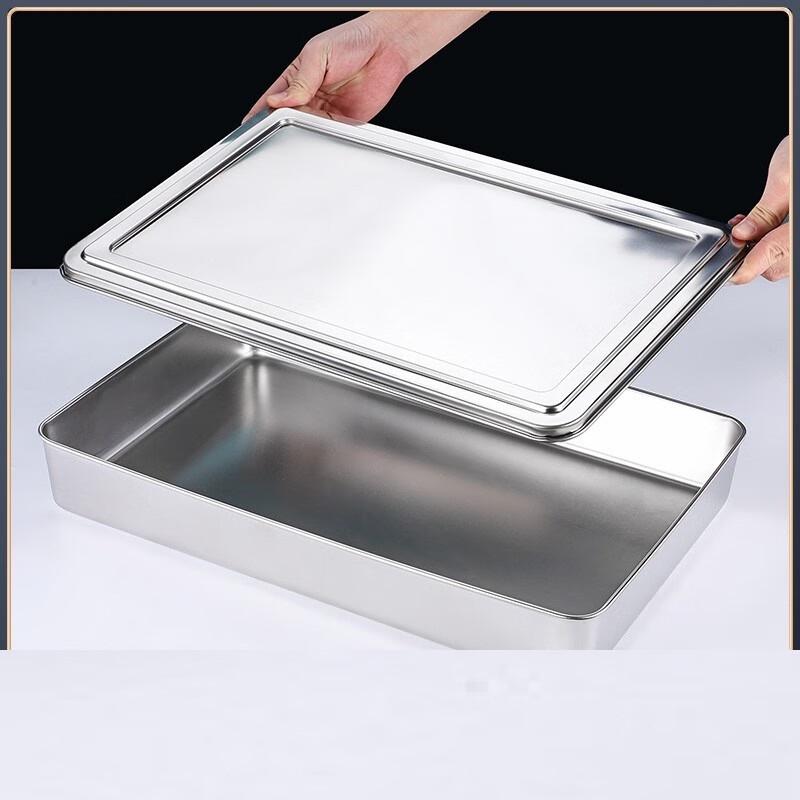 Stainless Steel Square Food Storage Container with Transparent Lid